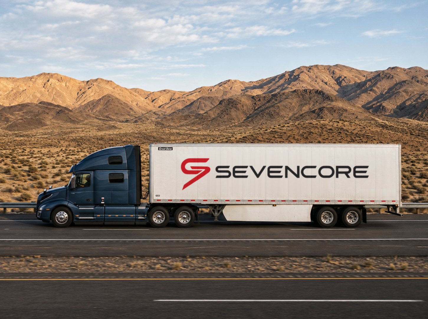 Sevencore truck on the highway