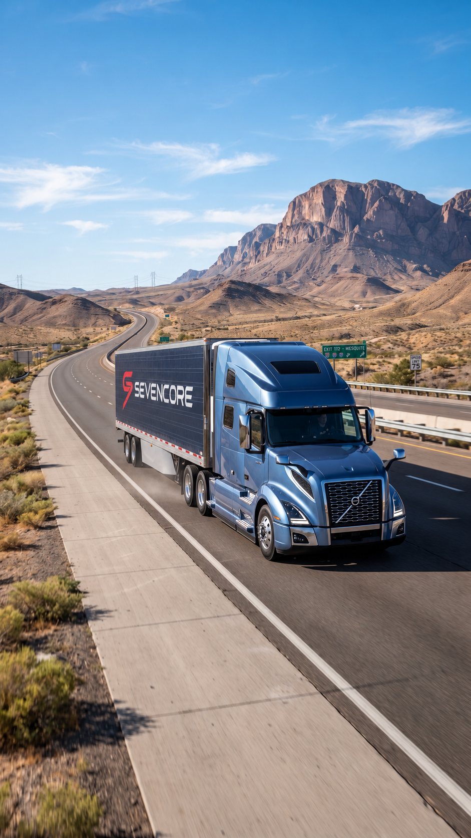 Sevencore truck on the highway