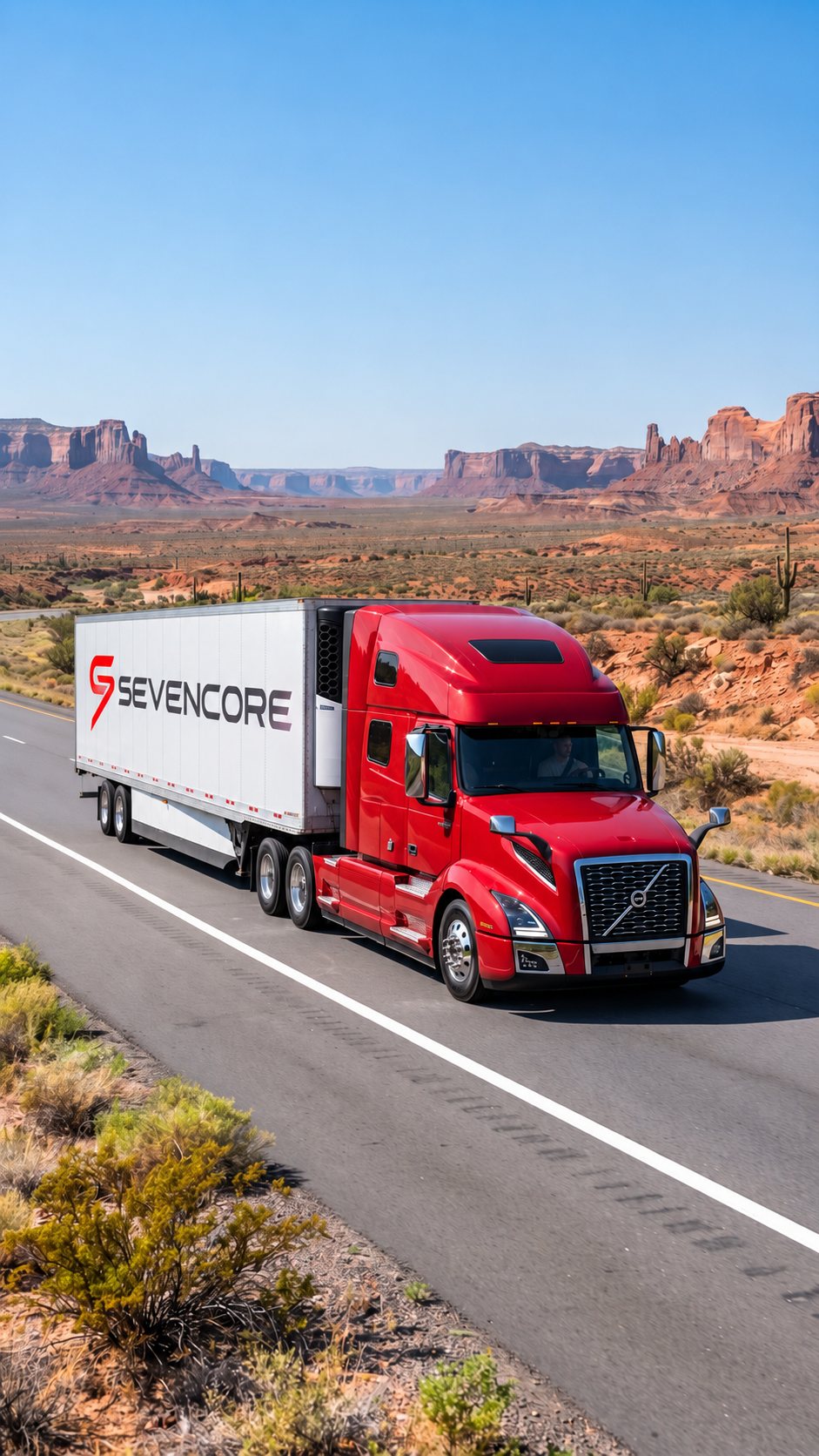 Sevencore truck in the desert